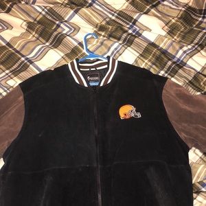 Cleveland Browns genuine leather coat